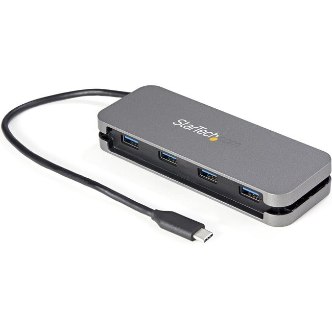 StarTech.com Hub USB C 4 ports - 4x USB-A - Hub USB 3.0 Type-C 5 Gbit/s (USB 3.2/3.1 Gen 1) - Alimenté par bus - Câble de 11" de long avec gestion des câbles