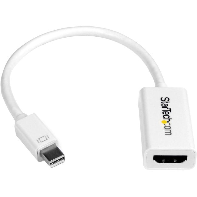 StarTech.com Convertisseur Mini DisplayPort vers HDMI 4K Audio/Vidéo - Adaptateur Actif mDP 1.2 vers HDMI pour Mac Book Pro / Mac Book Air - 4K @ 30 Hz - Blanc