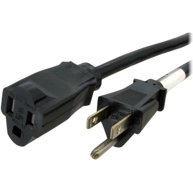 StarTech.com Power Extension Cord - 10 ft - Universal Three Prong 125V 13A Cable - Black (PAC10110)