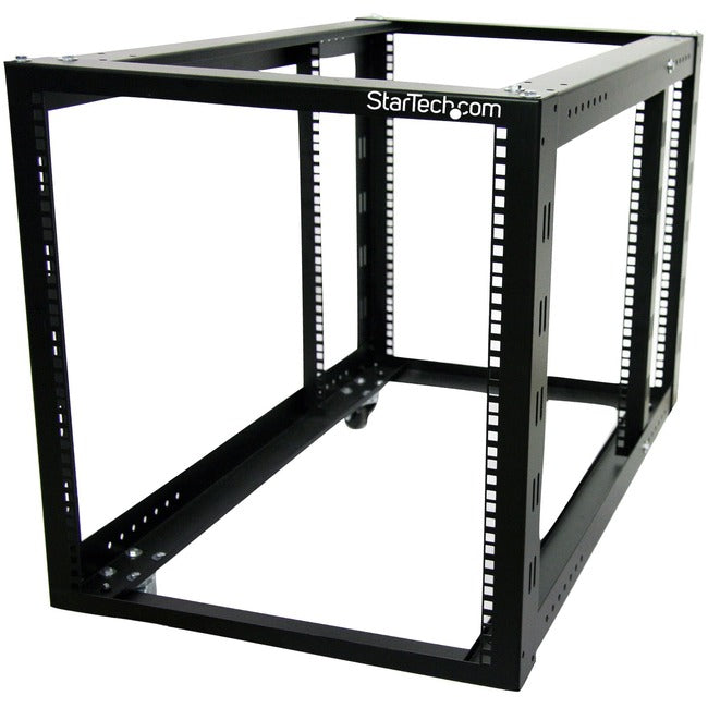 StarTech.com 12U 4 Post Server Equipment Open Frame Rack Cabinet w/ Adjustable Posts & Casters