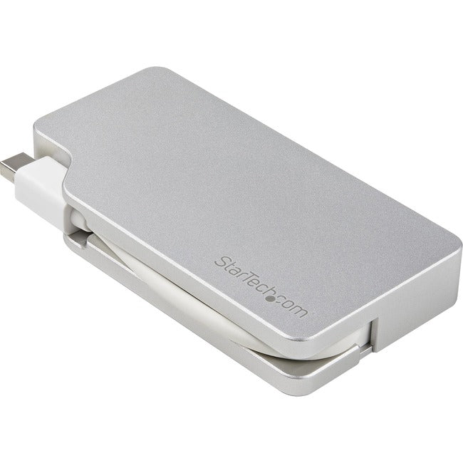 Adaptateur A/V de voyage en aluminium StarTech.com : Mini DisplayPort 3-en-1 vers VGA, DVI ou HDMI - Adaptateur mDP - 4K