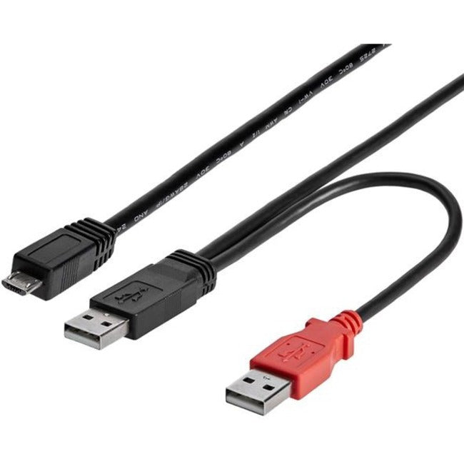 StarTech.com Câble USB Y de 90 cm pour disque dur externe - Double USB A vers Micro B