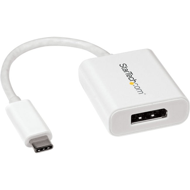 StarTech.com Adaptateur USB C vers DisplayPort - Adaptateur USB Type-C vers DP pour périphériques USB-C tels que votre iPad Pro 2018 - 4K 60 Hz - Blanc
