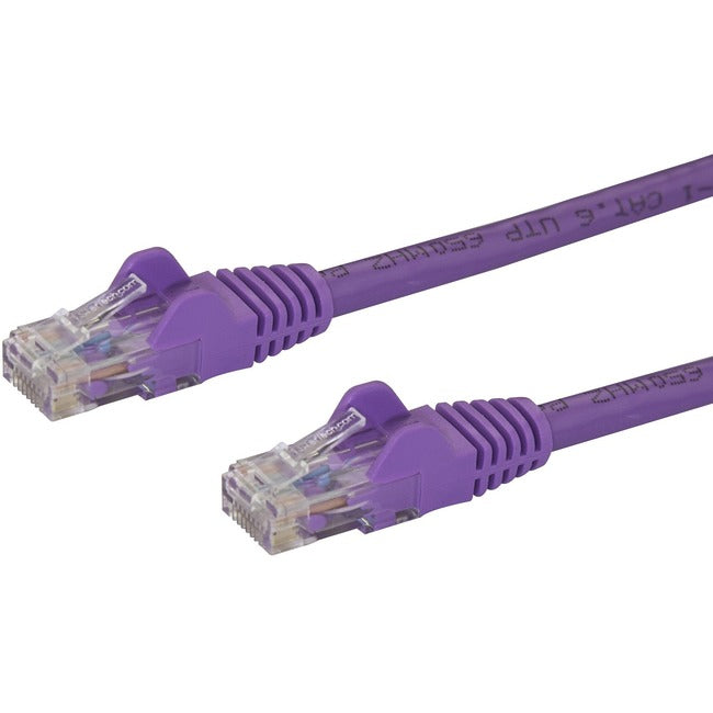 StarTech.com Câble Ethernet CAT6 de 25 pieds - Violet Gigabit sans accroc - 100 W PoE UTP 650 MHz Catégorie 6 Cordon de raccordement Câblage certifié UL/TIA
