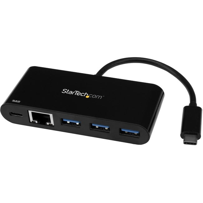 StarTech.com Adaptateur USB-C vers Ethernet avec hub USB 3.0 à 3 ports et Power Delivery - Adaptateur réseau USB-C GbE + Hub USB avec 3 ports USB-A
