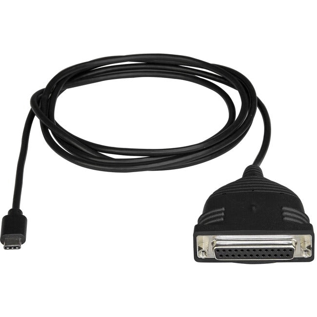 StarTech.com Câble d'imprimante USB C vers parallèle - USB vers DB25 - Adaptateur de câble d'imprimante - Câble d'imprimante USB C - Alimentation par bus