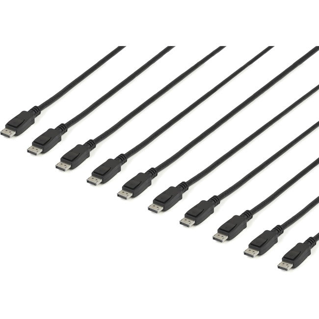 StarTech.com Câble DisplayPort 15 pi / 4,6 m avec loquets Multipack - Paquet de 10 Câbles DisplayPort 1.2 - Cordon DP mâle 4K (DISPLPORT15L10PK)