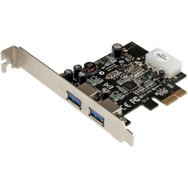 StarTech.com Adaptateur de carte 2 ports PCI Express (PCIe) SuperSpeed USB 3.0 avec UASP - Alimentation LP4