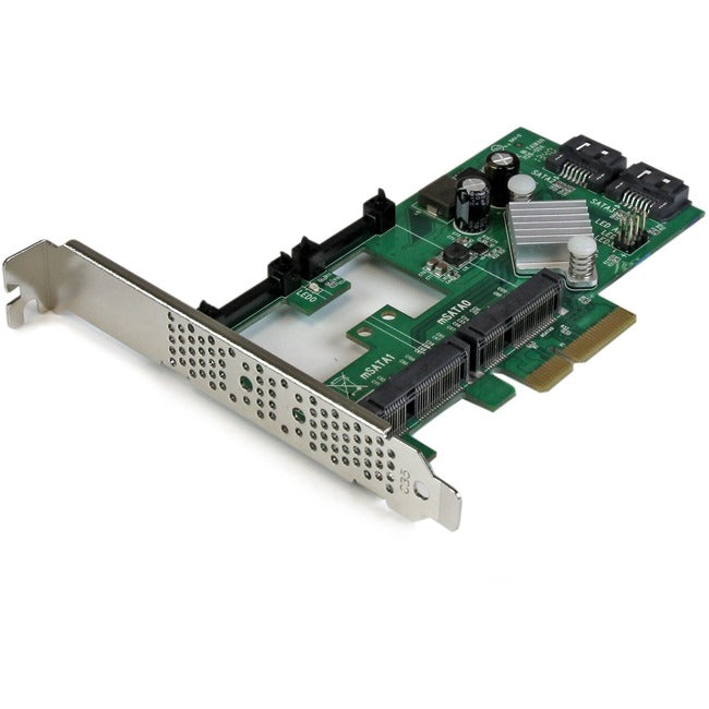 StarTech.com 2 Port PCI Express 2.0 SATA III 6Gbps RAID Controller Card w/ 2 mSATA Slots and HyperDuo SSD Tiering