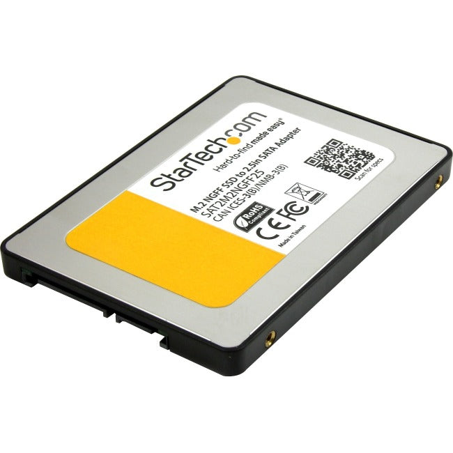 StarTech.com Adaptateur SSD M.2 vers SATA III 2,5 pouces - Convertisseur SSD M.2 avec boîtier de protection