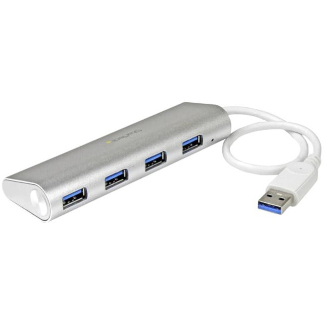 StarTech.com Hub USB 3.0 portable à 4 ports avec câble intégré - Hub USB compact en aluminium