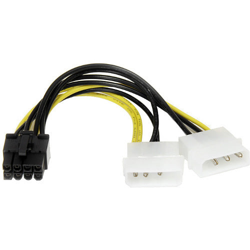 StarTech.com Adaptateur de câble d'alimentation pour carte vidéo PCI Express 6 pouces LP4 vers 8 broches