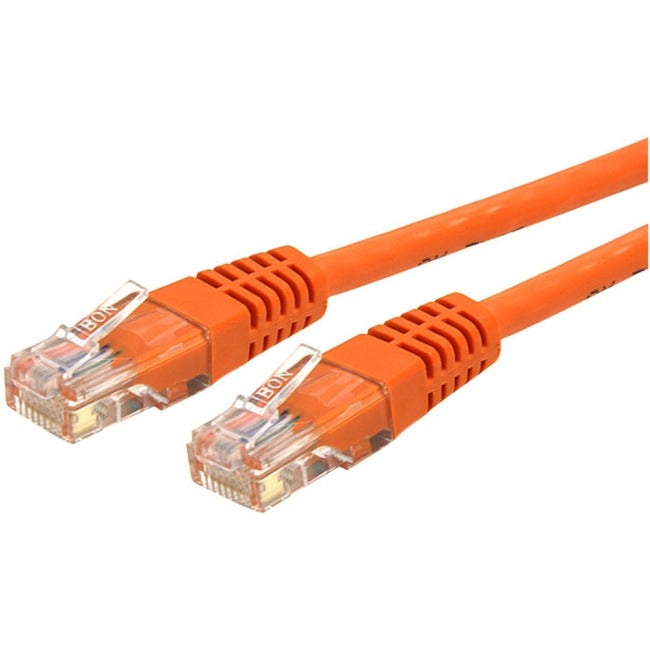 StarTech.com Câble Ethernet CAT6 1,8 m - Gigabit moulé orange - 100 W PoE UTP 650 MHz - Cordon de raccordement de catégorie 6 Câblage certifié UL/TIA