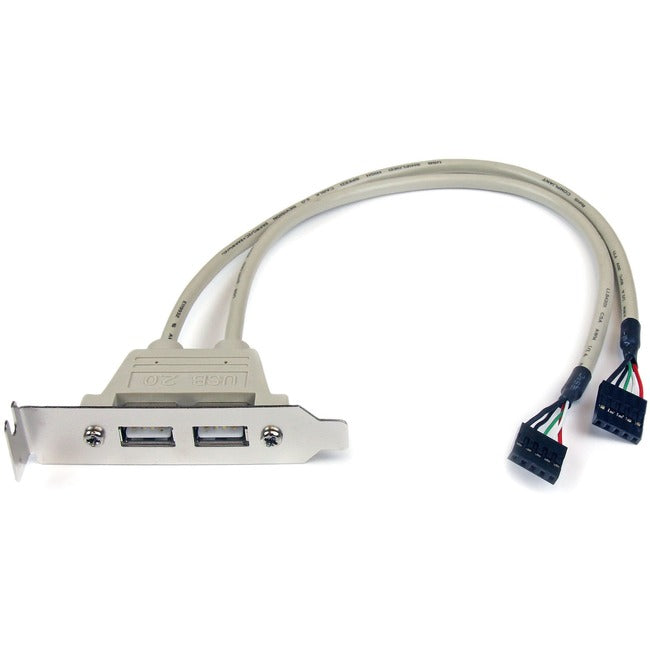 StarTech.com Adaptateur de plaque à fente à profil bas USB A femelle 2 ports