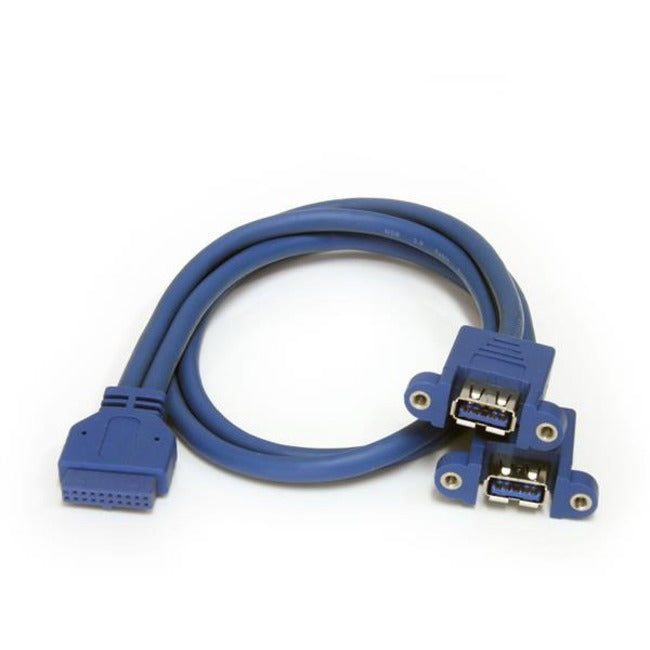 Câble USB 3.0 à 2 ports pour montage sur panneau StarTech.com - Câble d'en-tête USB A vers carte mère F/F