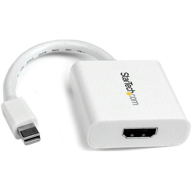 Convertisseur d'adaptateur vidéo Mini DisplayPort vers HDMI de StarTech.com - Blanc