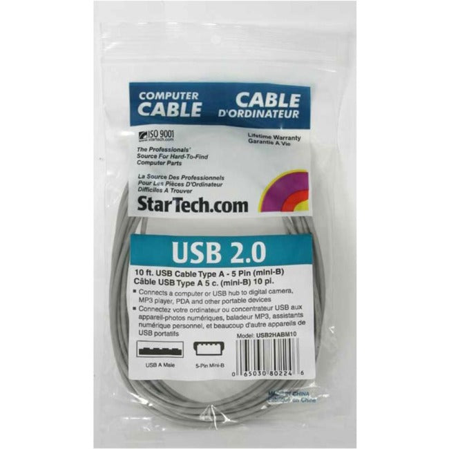 Câble USB 2.0 StarTech.com 30,5 m - USB A vers Mini B