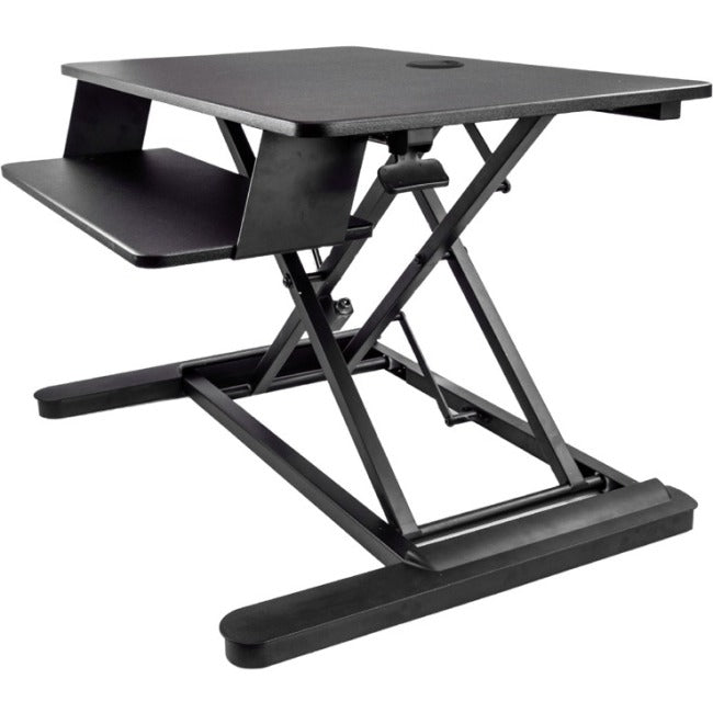 StarTech.com Convertisseur de bureau assis-debout - Plateau pour clavier - Bureau ergonomique réglable en hauteur/sur table - Grande surface de 35" x 21"