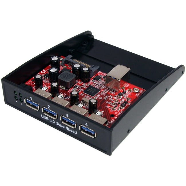 StarTech.com Hub 4 ports USB 3.0 Panneau avant - Baie 3,5 5,25 pouces