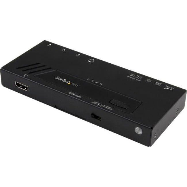 StarTech.com 4-Port HDMI Automatic Video Switch - 4K 2x1 HDMI Switch with Fast Switching, Auto-Sensing and Serial Control