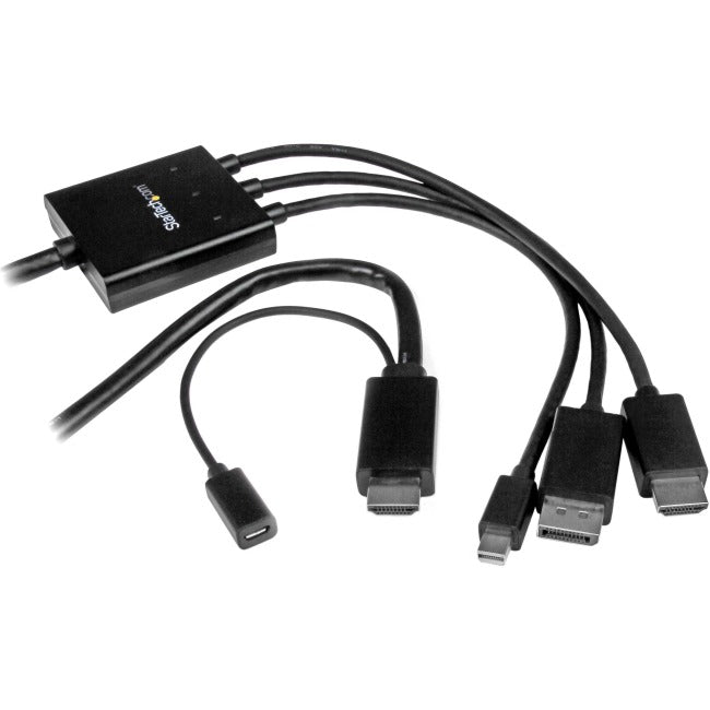 StarTech.com Câble convertisseur HDMI, DisplayPort ou Mini DisplayPort vers HDMI 2 m 6 pieds - Adaptateur HDMI, DP ou Mini DP vers HDMI