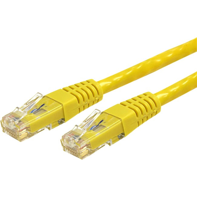 StarTech.com Câble Ethernet CAT6 1,8 m - Gigabit moulé jaune - 100 W PoE UTP 650 MHz - Cordon de raccordement de catégorie 6 Câblage certifié UL/TIA