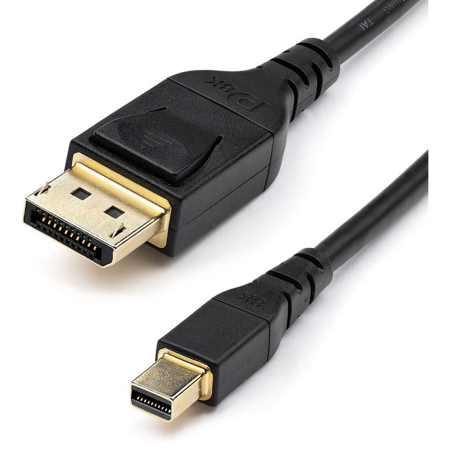StarTech.com Câble Mini DisplayPort vers DisplayPort 1.4 certifié VESA 3 pi 1 m, HBR3 HDR 8K 60 Hz, Super UHD 4K 120 Hz, cordon mince mDP vers DP
