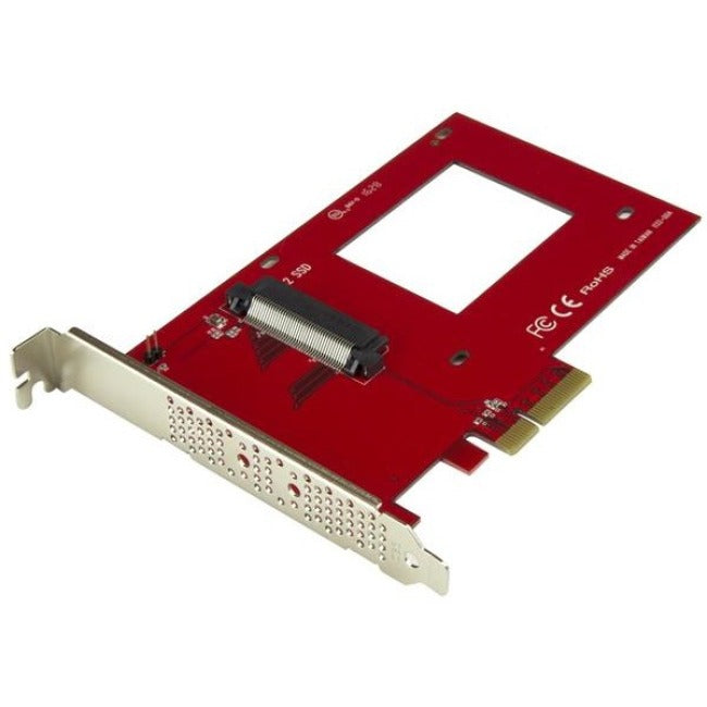 StarTech.com Adaptateur U.2 vers PCIe pour SSD U.2 NVMe 2,5" - Adaptateur PCIe SFF-8639 - x4 PCI Express 3.0 - Adaptateur NVMe PCIe - Carte PCIe U.2