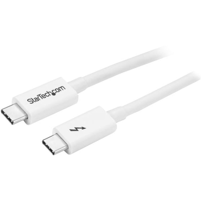 StarTech.com Câble Thunderbolt 3 1m - 20 Gbit/s - Blanc - Compatible Thunderbolt / USB-C / DisplayPort - Câble Thunderbolt 3 USB-C