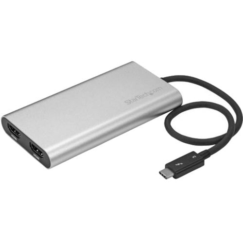 StarTech.com Thunderbolt 3 to Dual HDMI 2.0 Adapter - 4K 60Hz Dual Monitor TB3 HDMI Video Adapter - Thunderbolt 3 Certified -Mac & Windows
