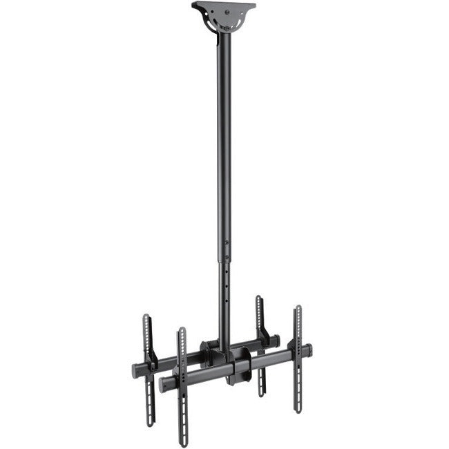 StarTech.com Dual TV Ceiling Mount - Back-to-Back Hanging Dual Screen VESA Pole Mount for 32"-75" TVs - Height Adjustable Telescopic Pole