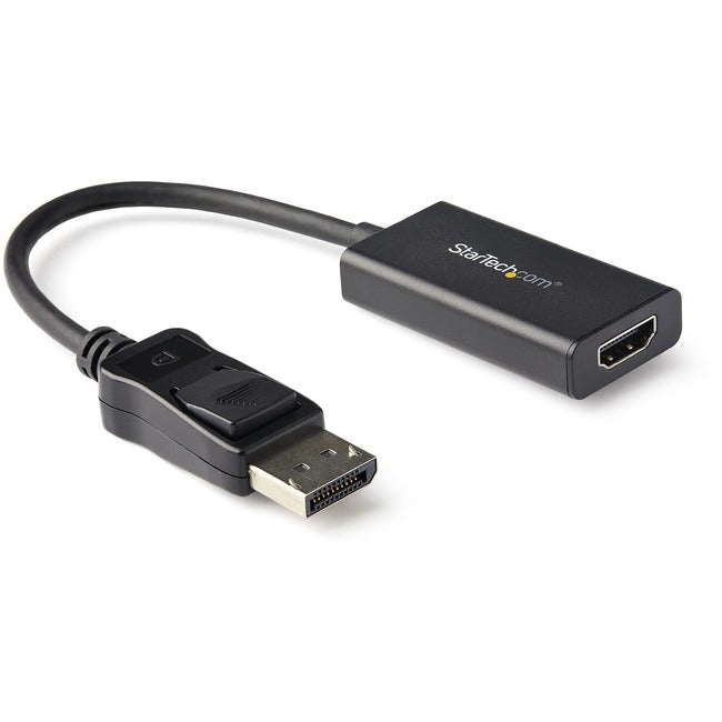 StarTech.com Adaptateur DisplayPort vers HDMI, convertisseur actif 4K 60 Hz HDR10 DisplayPort 1.4 vers HDMI 2.0b, connecteur DP à verrouillage, DP vers HDMI