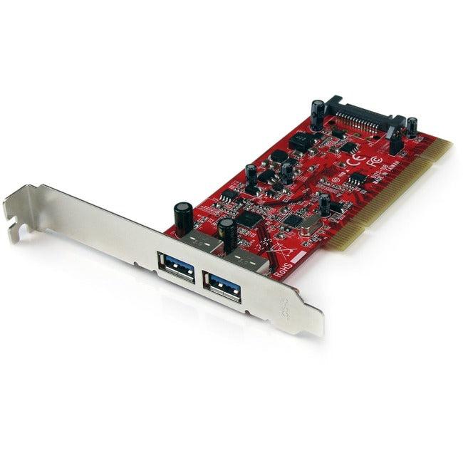 StarTech.com Carte adaptateur 2 ports PCI SuperSpeed USB 3.0 avec alimentation SATA