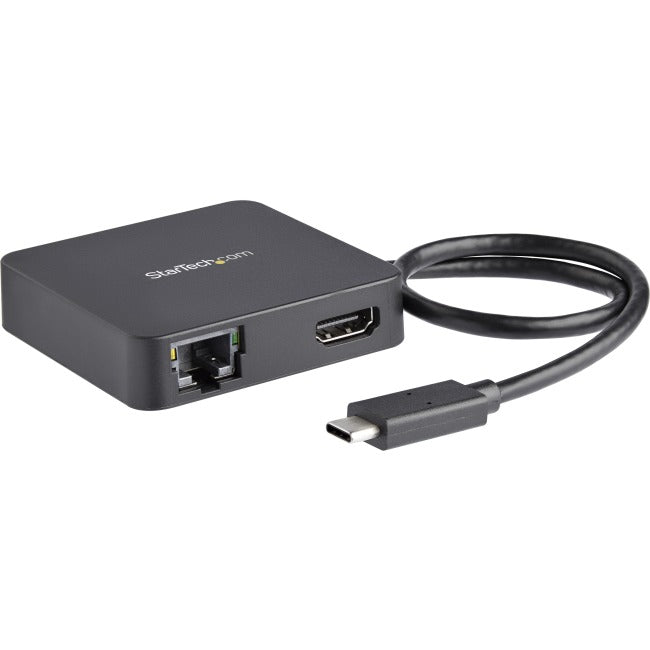 StarTech.com Adaptateur multiport USB C - Mini station d'accueil portable USB Type-C vers vidéo HDMI UHD 4K - GbE, concentrateur USB 3.0 - Compatible Thunderbolt 3