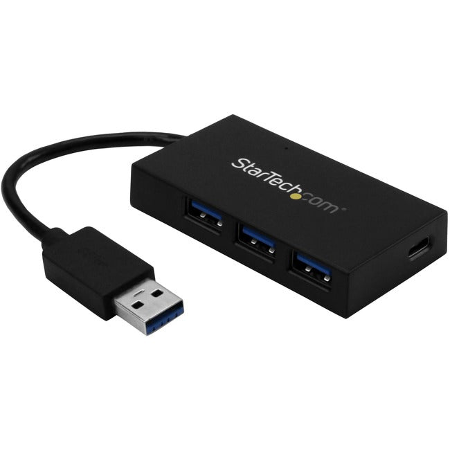 StarTech.com Hub USB 3.0 4 ports - USB-A vers USB-C et 3x USB-A SuperSpeed 5 Gb/s - Auto ou alimenté par bus USB - Hub de charge USB 3.1 Gen 1 BC 1.2