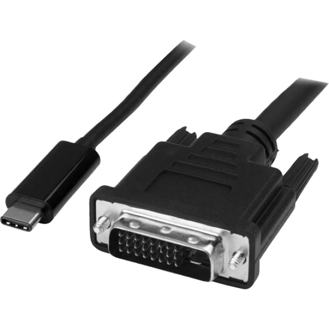 StarTech.com Câble USB-C vers DVI de 3,3 pi/1 m - Câble adaptateur vidéo USB Type-C - 1920 x 1200 - Noir