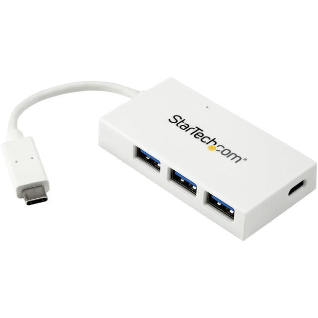 StarTech.com 4 Port USB C Hub with 1x USB-C & 3x USB-A (SuperSpeed 5Gbps) - USB Bus Powered - Portable/Laptop USB 3.0 Type-C Hub - White