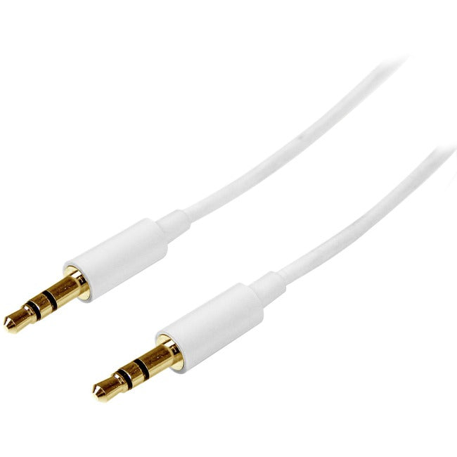 StarTech.com Câble audio stéréo 3,5 mm blanc mince de 3 m - Mâle à mâle