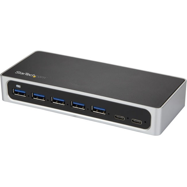 StarTech.com Hub USB C 7 ports avec charge rapide - 5x USB-A et 2x USB-C (USB 3.0 SuperSpeed 5Gbps) - Hub adaptateur USB 3.1 Gen 1 - Auto-alimenté