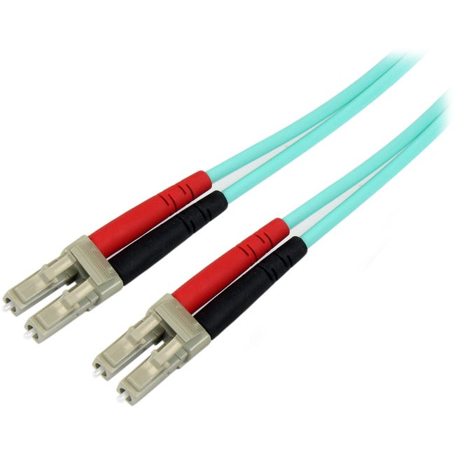 Câble fibre optique StarTech.com 10 m - Aqua 10 Gb - Duplex multimode 50/125 - LSZH - LC/LC - OM3 - Câble de raccordement fibre LC vers LC