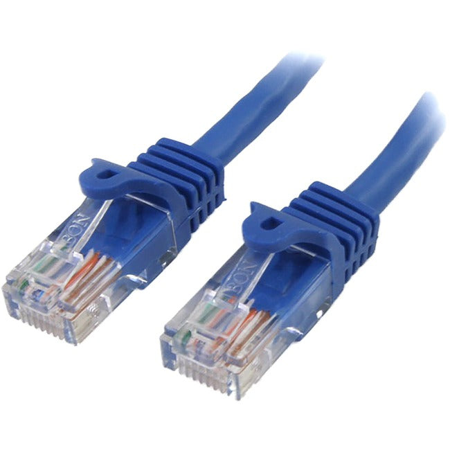 StarTech.com Câble de raccordement UTP Cat5e bleu sans accroc de 100 pi