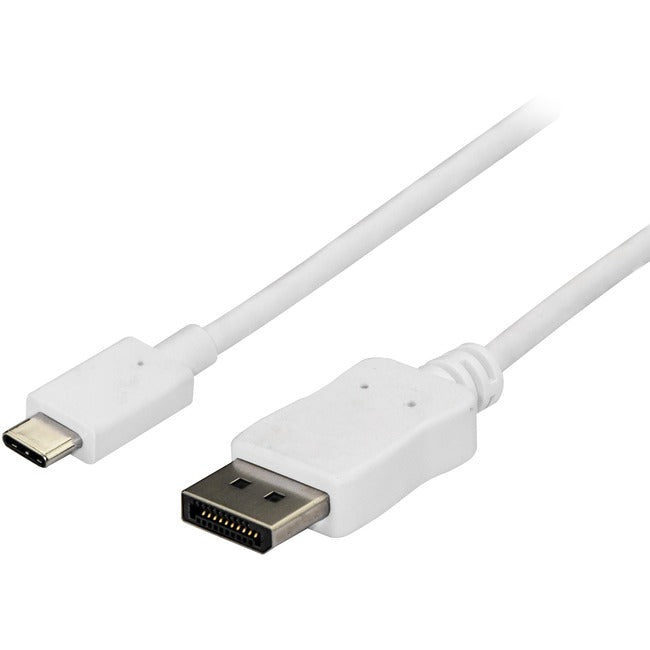 StarTech.com Câble USB C vers DisplayPort 1.2 1,8 m 4K 60 Hz - Câble adaptateur vidéo USB Type-C vers DP HBR2 - Compatible TB3 - Blanc