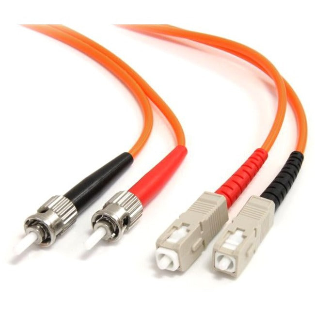 Câble fibre optique StarTech.com 1 m - Duplex multimode 62,5/125 - LSZH - ST /SC - OM1 - Câble de raccordement fibre ST vers SC