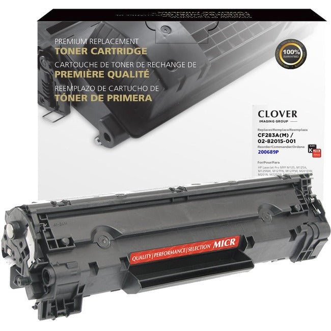 Clover Technologies Cartouche de toner MICR remanufacturée - Alternative pour HP 83A - Noir