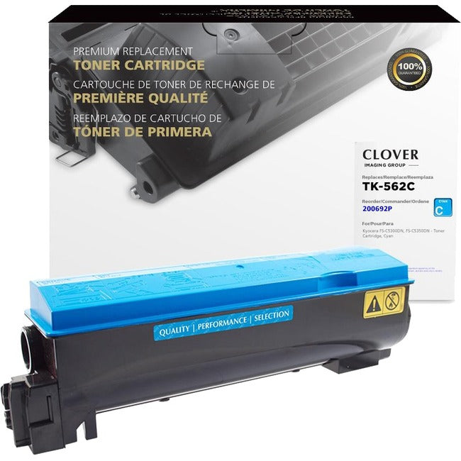 Clover Technologies Cartouche de toner remanufacturée - Alternative pour Kyocera - Cyan
