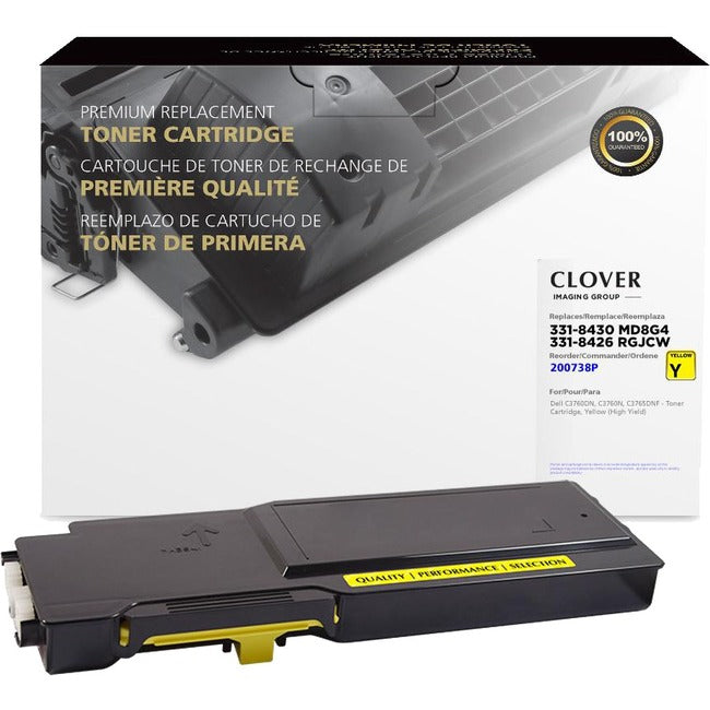 Clover Technologies Remanufactured Toner Cartridge - Alternative for Dell - Yellow