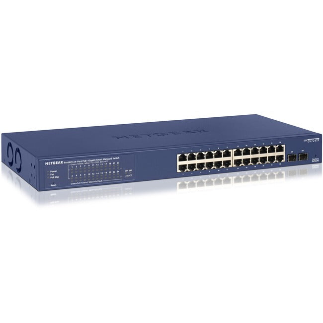 Netgear Commutateur Pro géré intelligent Gigabit PoE+ à 24 ports avec 2 ports SFP (GS724TPv2) 
