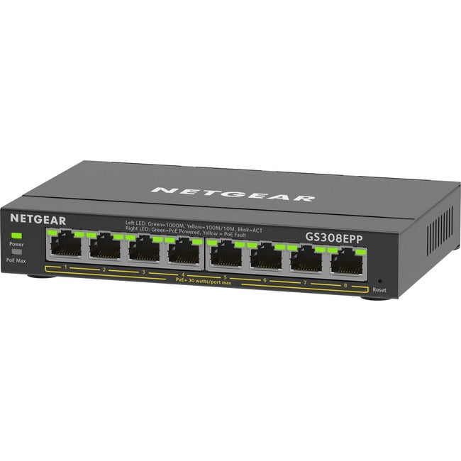 Netgear 8-Port Gigabit Ethernet PoE+ Commutateur Smart Managed Plus 