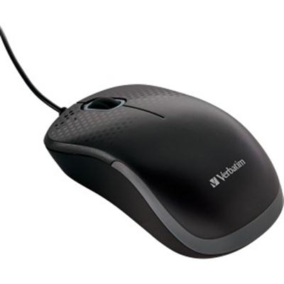 Verbatim Silent Corded Optical Mouse - Black