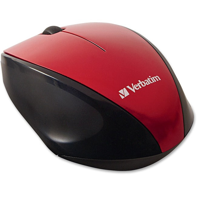 Verbatim Wireless Notebook Multi-Trac Blue LED Mouse - Rouge